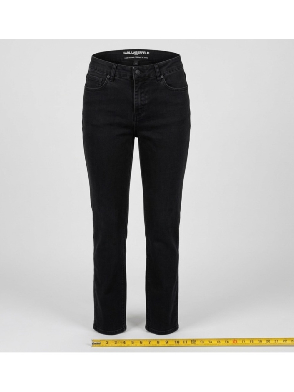 Karl Lagerfeld Paris Black Straight Leg Jeans - Size 4